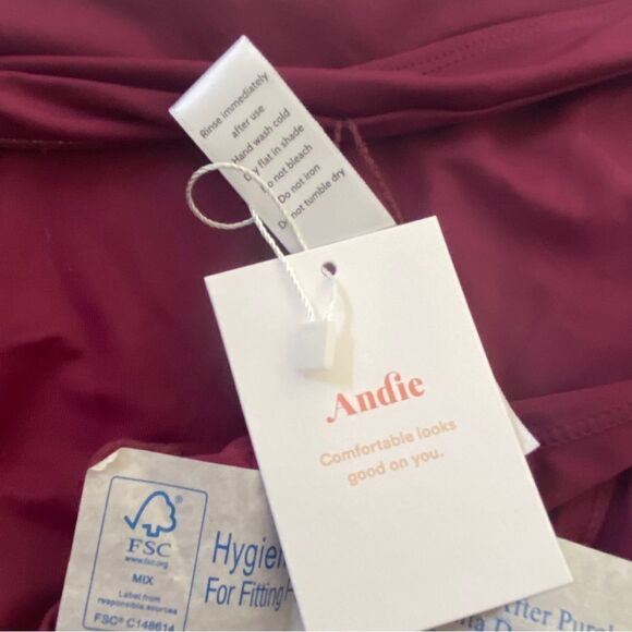 Andie Plum Purple Caicos Wide Band Cheeky Bikini Bottom Sz XL NWT - Picture 7 of 14